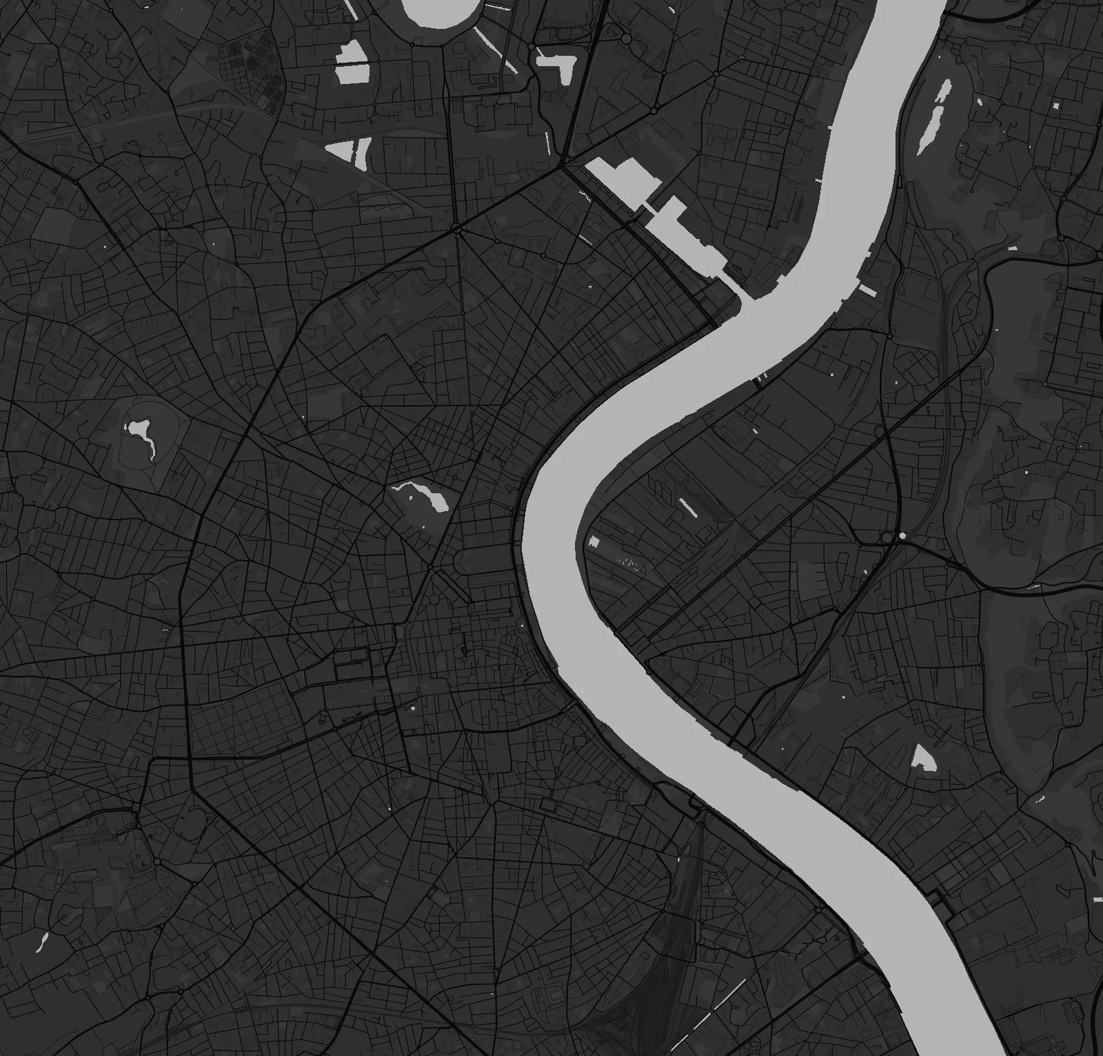 Plan de Bordeaux : la Garonne en croissant, le centre historique et la rive droite