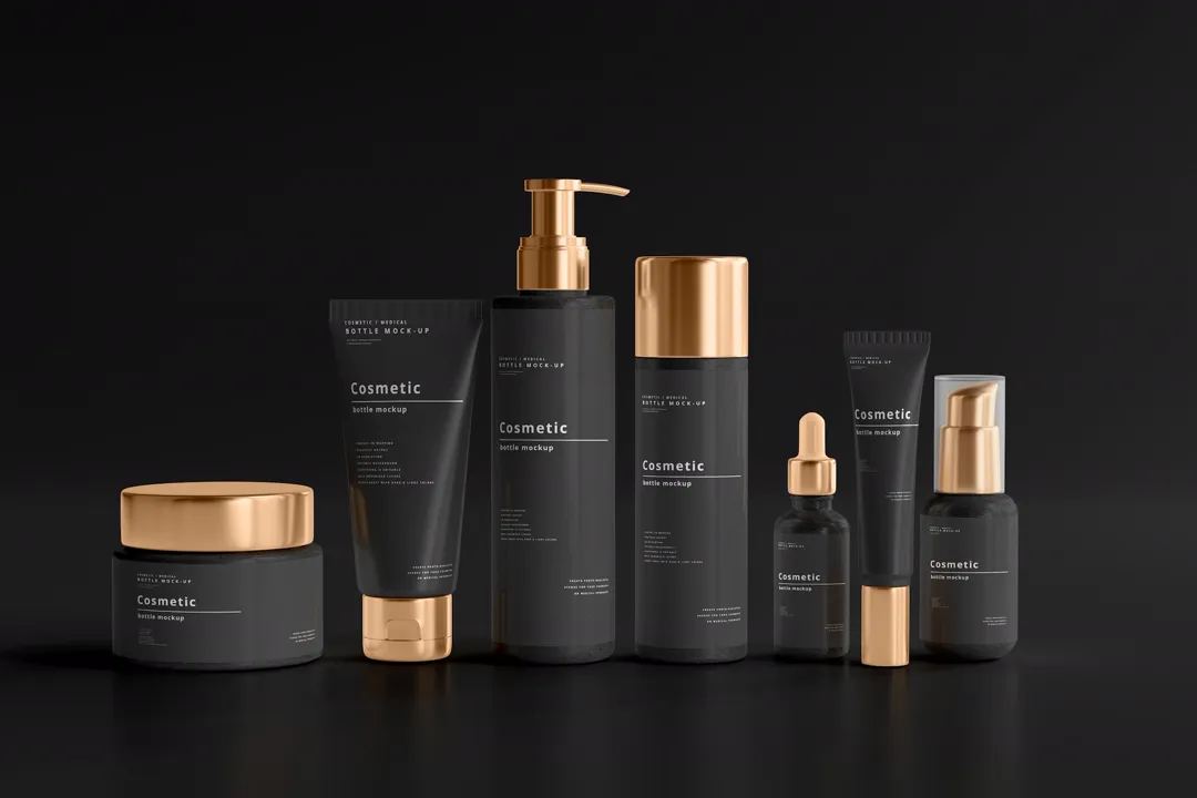 Gamme de soins noir et or